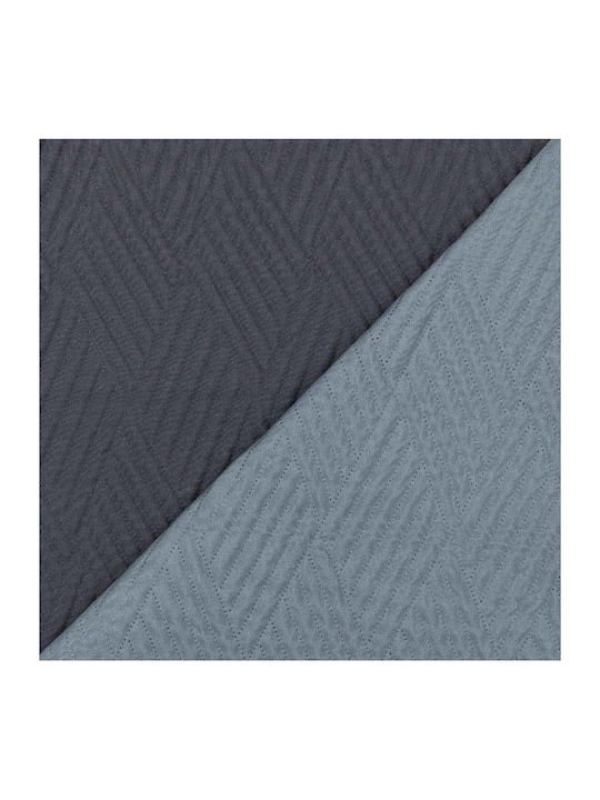 Borea Diamond Coverlet Single from Polyester Ecru-Cafe 160x240cm