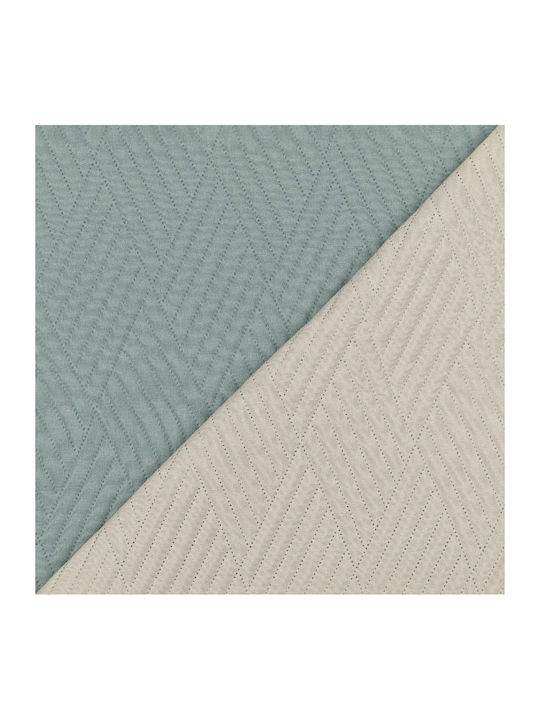 Borea Diamond Tagesdecke Einzelbett aus Polyester Light Grey-Grey 160x240cm