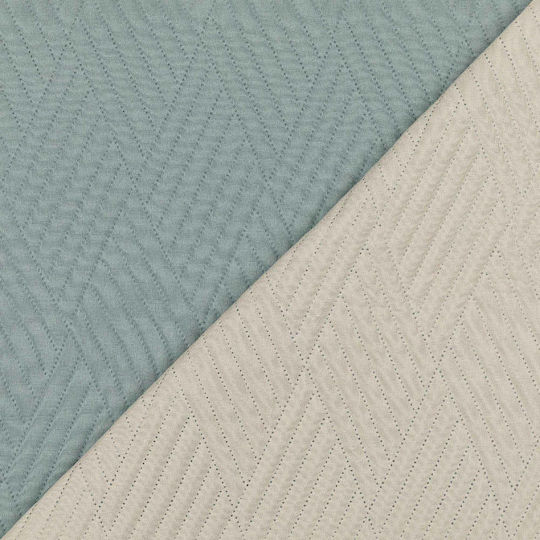 Borea Diamond Coverlet Queen Size from Polyester Ecru-Cafe 220x240cm