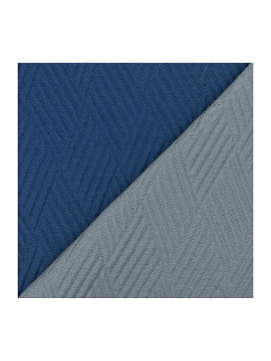 Borea Diamond Tagesdecke Einzelbett aus Polyester Light Grey-Grey 160x240cm