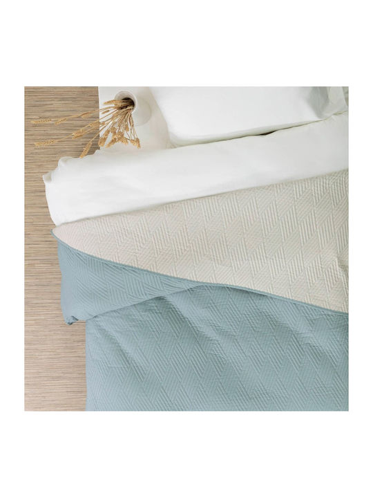Borea Diamond Tagesdecke Einzelbett aus Polyester Light Grey-Grey 160x240cm