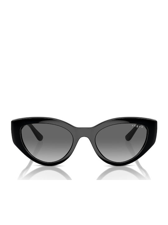 Vogue Ochelari De Soare Pentru Femei Cu Ramă Neagră Din Plastic Și Lentile Gri Degrade VO5566S W44/11