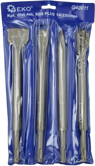 Geko Set Meißelmeißel 1Stück mit Aufnahme SDS Plus 250mm