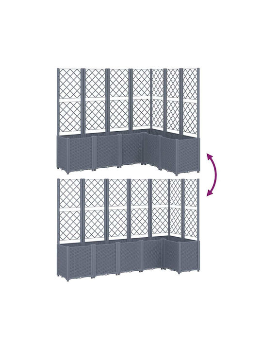 vidaXL Planter Box Plastic Grey 160x120x140cm.