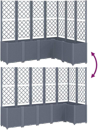 vidaXL Planter Box Plastic Grey 160x120x140cm.