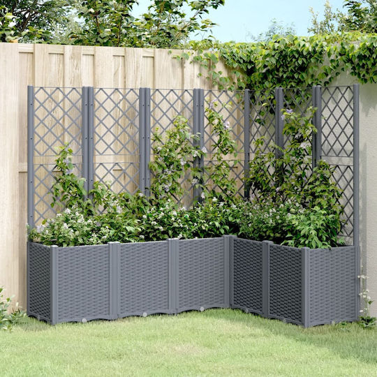 vidaXL Planter Box Plastic Grey 160x120x140cm.