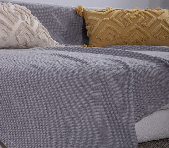 Nef-Nef Homeware Betty Ριχτάρι Διθέσιου Καναπέ Ζακάρ 180x250εκ. Grey