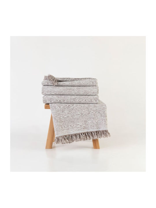 Borea Three-Seater Sofa Throw Forest 180x300cm Ecru