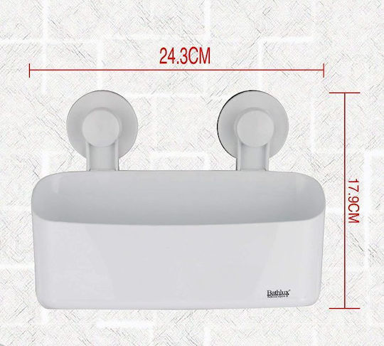 Bathlux Wall Mounted Bathroom Shelf Plastic 24.3x9.2x17.9cm