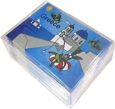 Μαγνητάκι Ψυγείου Σουβενίρ Greece 12τεμ Metallic Fridge Magnet Greece