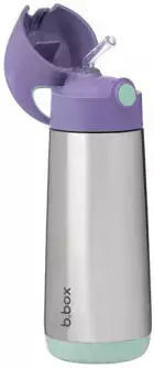 Thermos Water Bottle 500ml Straw B.box Lilac Pop