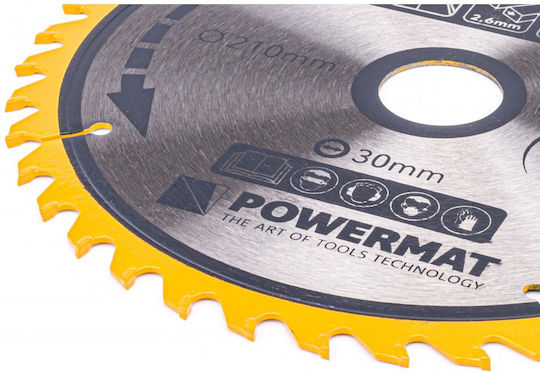 Powermat Δίσκος Θαμνοκοπτικού 210mm 40 Δοντιών