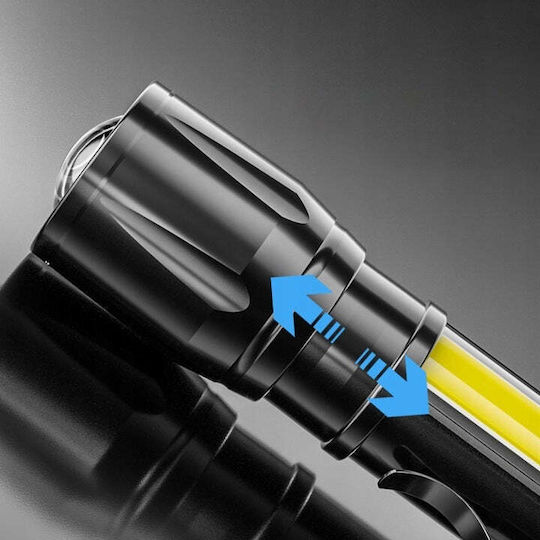 Lumină de lucru și de sit, cu baterie Lanternă LED IPX4 cu Luminozitate Maximă 1800lm Negru