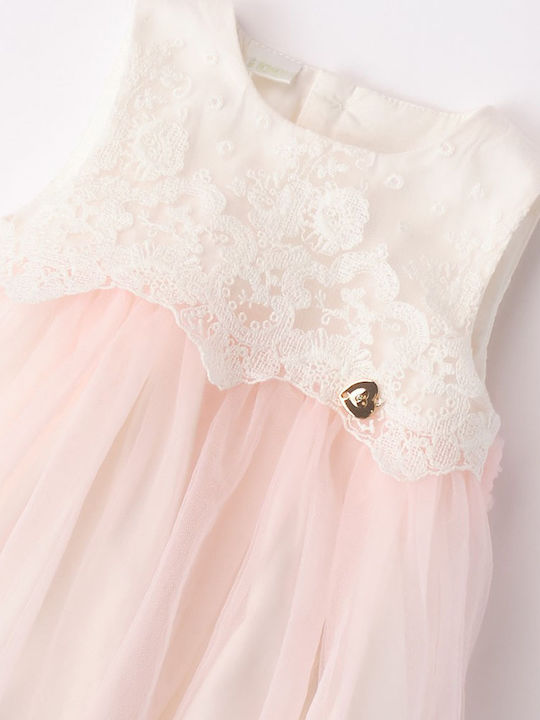 Children's Dress Sleeveless Knitted Powder Pink
