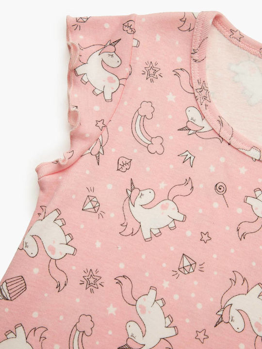 Minerva Kinder Schlafanzug Sommerlich Pink Unicorn