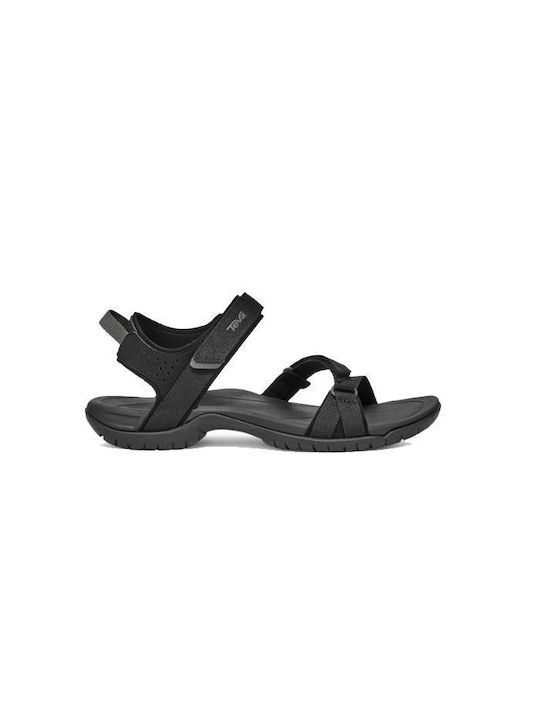 Teva Damen Flache Sandalen in Schwarz Farbe