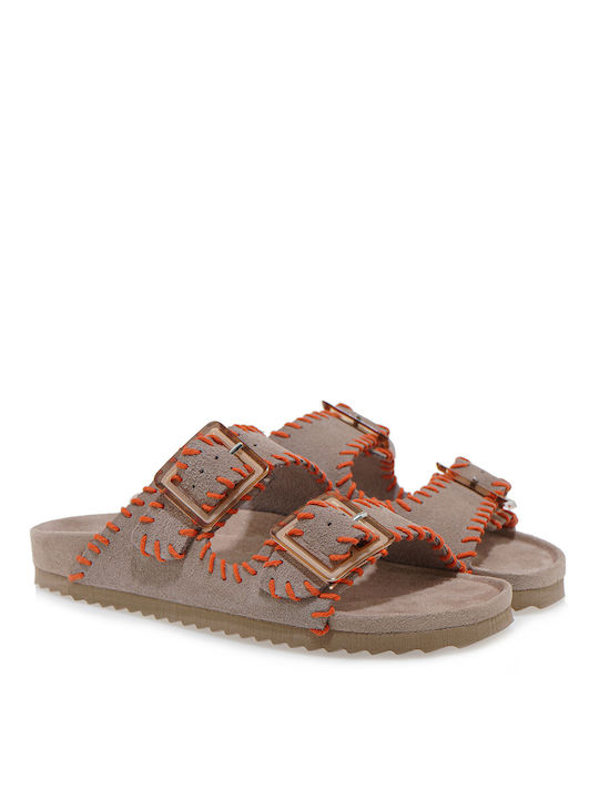 Colors Of California Suede Women's Sandals Beige