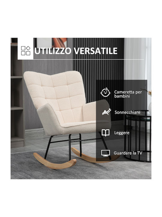 Schaukelstuhl Beige 71x92x101cm