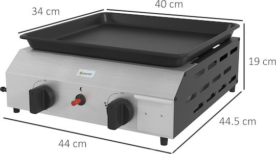 Outsunny Ψησταριά Υγραερίου με 2 Εστίες 4.8kW