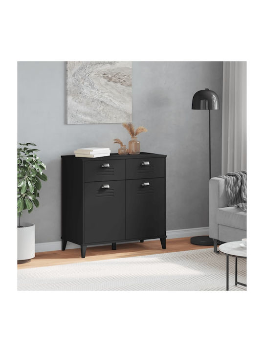 Sideboard Viken Wooden with Drawers Black 80x40x80cm