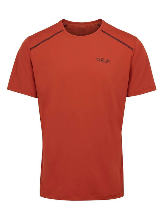 Rab Herren Sport T-Shirt Kurzarm Red