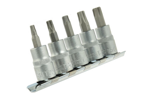 Geko Cheie tubulară cu Vârf Torx și Patrat de Prindere 3/8'' Dimensiune T25 / T30 / T40 / T45 / T50 1buc