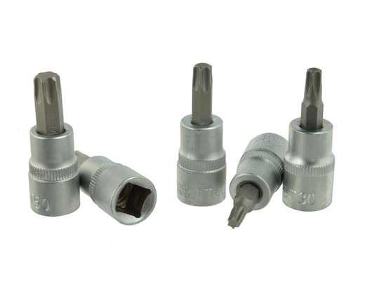 Geko Cheie tubulară cu Vârf Torx și Patrat de Prindere 3/8'' Dimensiune T25 / T30 / T40 / T45 / T50 1buc