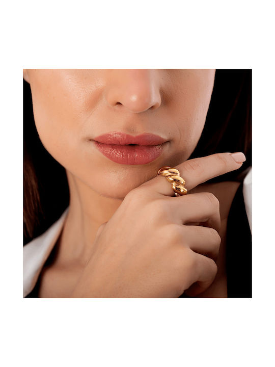 Amor Amor Ring made of Steel Gold Plated