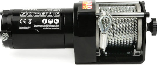 Geko Electric 4x4 Car Winch 12V with Towing Capacity 1361kg