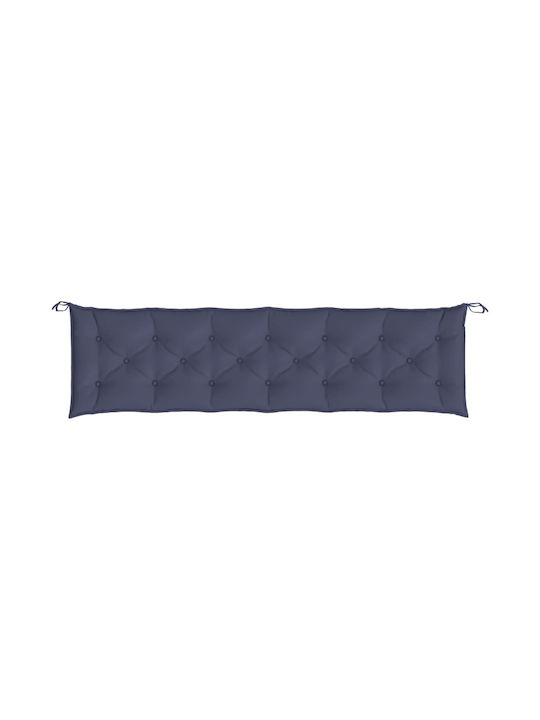 vidaXL Waterproof Garden Bench Cushion Blue 50x200cm.