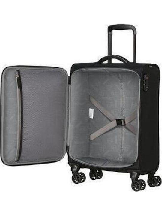 American Tourister Kabinenreisekoffer Weichschalen Black mit 4 Räder Höhe 55cm 150908-1041