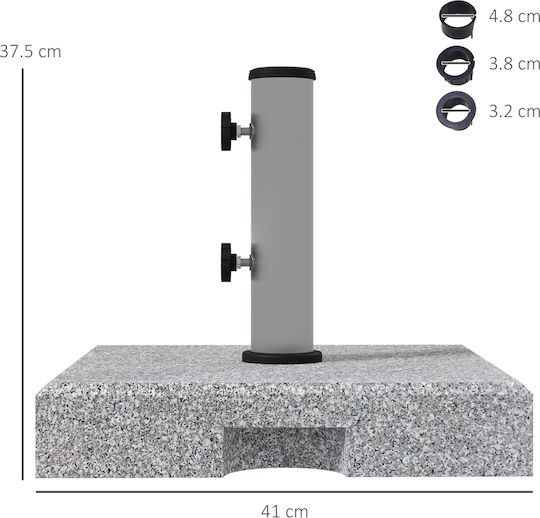 Outsunny Umbrella Stand made of Cement Gray 41x41x37.5cm