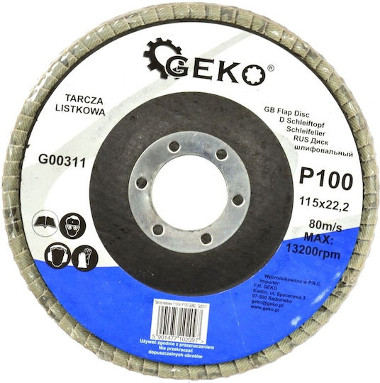 Geko Δίσκος Λείανσης P36 Αλουμινίου και Ξύλου 115mm