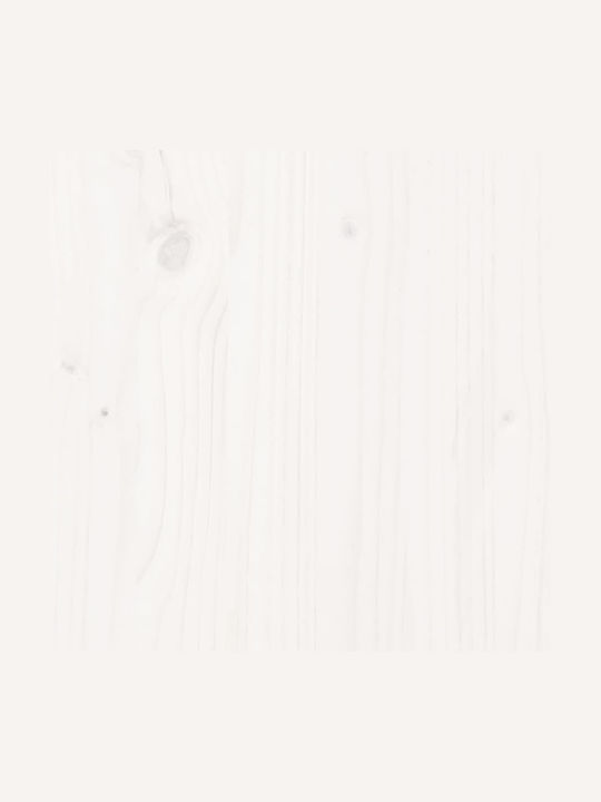Șezlong-Casă Dublă Lemn Alb 2buc 205x60x31.5cm