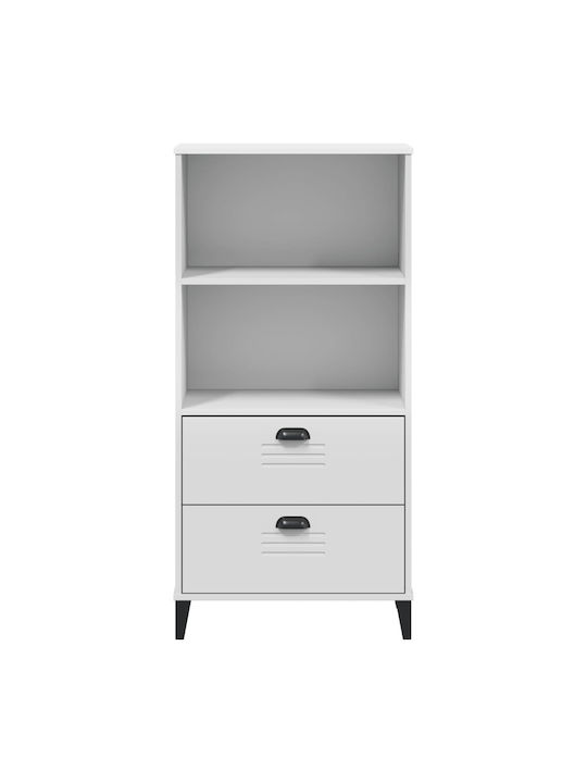Viken White Bookcase 60x35x123cm