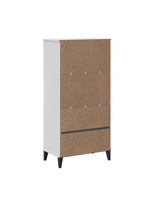 Viken White Bookcase 60x35x123cm