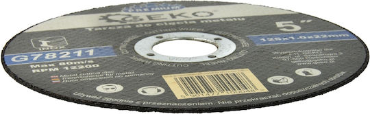 Geko Cutting Disc Metal Hole Diameter 125mm 10pcs
