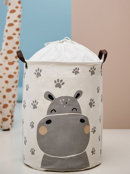 Sipo Детска кошница за играчки сгъваема Бял 35x35x45см 1бр