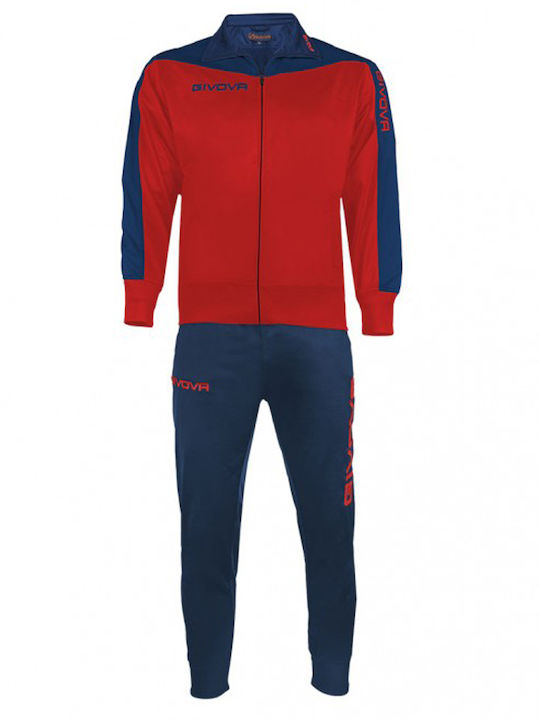 Tuta Roma Παντελόνι Φόρμας με Λάστιχο Red/blu