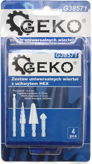 Geko Bohrer Türscharniere HSS 6mm x 12,4mm