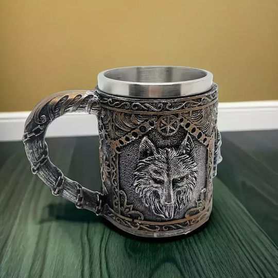 Viking Wolf Κούπα Μεταλλική Πολύχρωμη 400ml Viking Wolf Κούπα Μεταλλική Πολύχρωμη 400ml