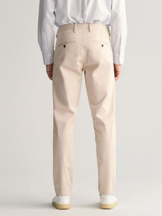 Trousers Chino Elastic in Slim Fit Putty