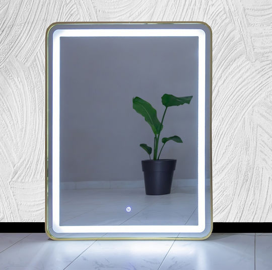 126 203109 Καθρέπτης Led Αφής 70x90cm Χρυσός 126 203109 Καθρέπτης Led Αφής 70x90cm Χρυσός