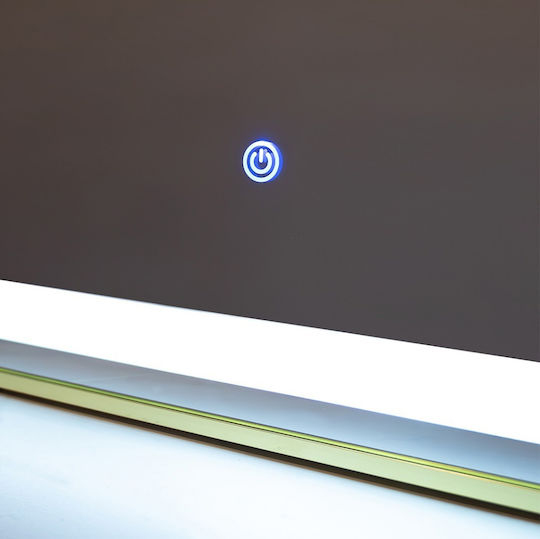 Bathroom Mirror Led Touch 70x90cm Gold