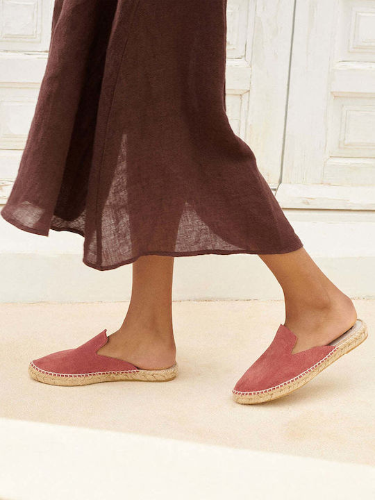 Flat Suede Mules σε Πορτοκαλί Χρώμα