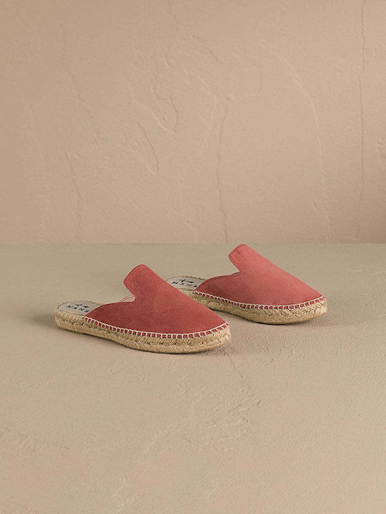 Flat Suede Mules σε Πορτοκαλί Χρώμα