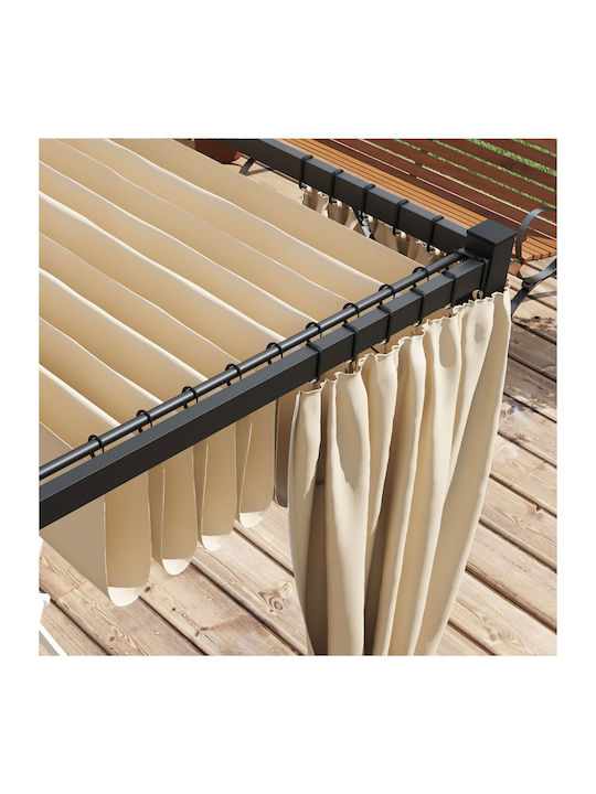 Πέργκολα Κήπου από Μέταλλο 300x300x300cm Μπεζ 84C-441V00BG Πέργκολα Κήπου από Μέταλλο 300x300x300cm Μπεζ 84C-441V00BG
