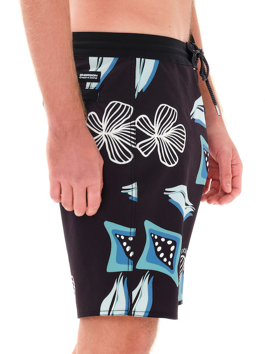 Herren Badebekleidung Bermuda Schwarz mit Mustern