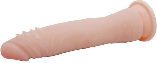 Baile Glass Dildo With Suction Cup Flesh 21cm