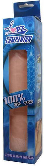 Baile Glass Dildo With Suction Cup Flesh 21cm